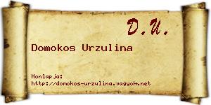 Domokos Urzulina névjegykártya